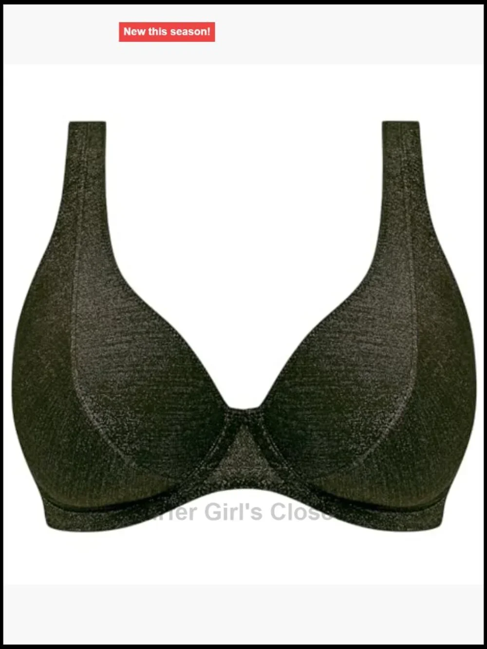 Underwire High Apex Bikini Top Racerback Hook and Bar Closure